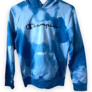 Champion Kids Hoodie Camo Blue Athletic winter